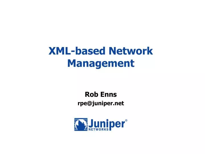 xml based network management