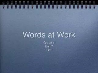 Words at Work