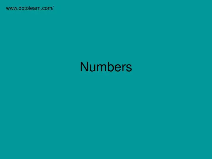 numbers