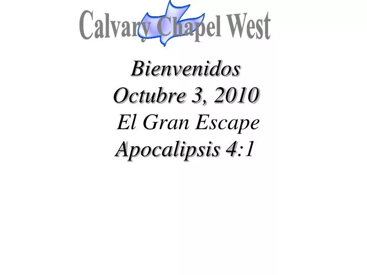 bienvenidos octubre 3 2010 el gran escape apocalipsis 4 1