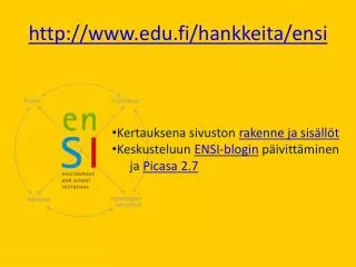 http www edu fi hankkeita ensi
