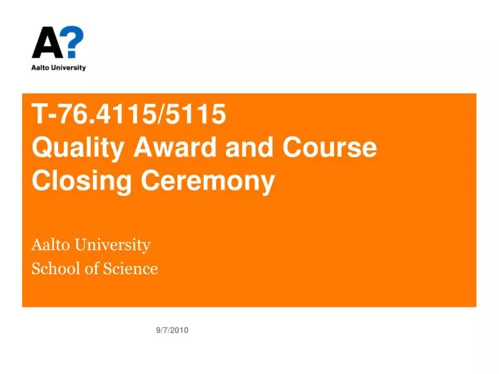 t 76 4115 5115 quality award and course closing ceremony
