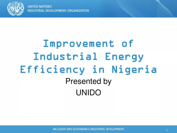 improvement of industrial energy efficiency in nigeria