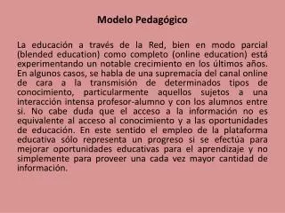 modelo pedag gico