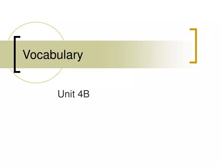 vocabulary