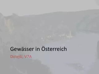 gew sser in sterreich