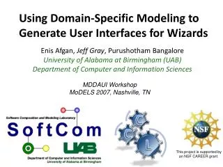 Using Domain-Specific Modeling to Generate User Interfaces for Wizards