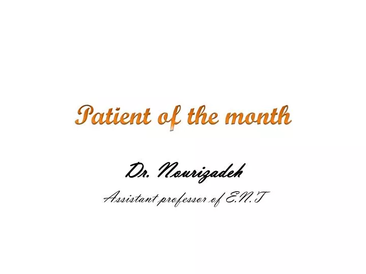 patient of the month