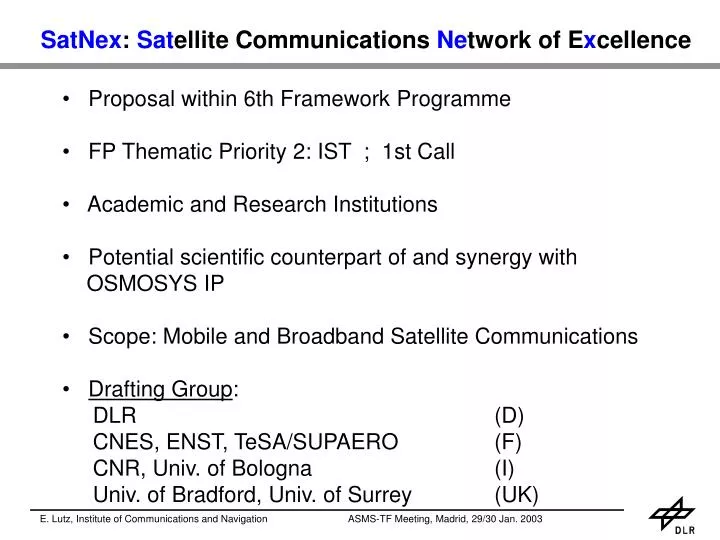 satnex sat ellite communications ne twork of e x cellence