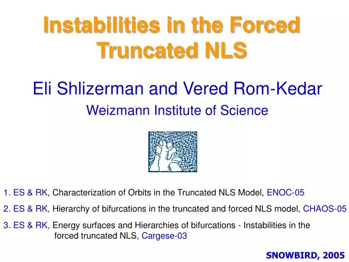 instabilities in the forced truncated nls