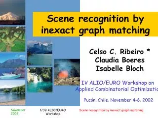 Scene recognition by inexact graph matching