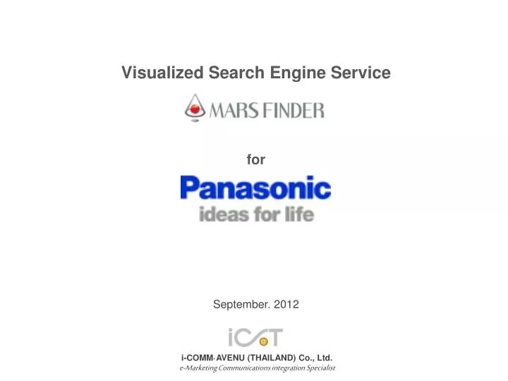 visualized search engine service for