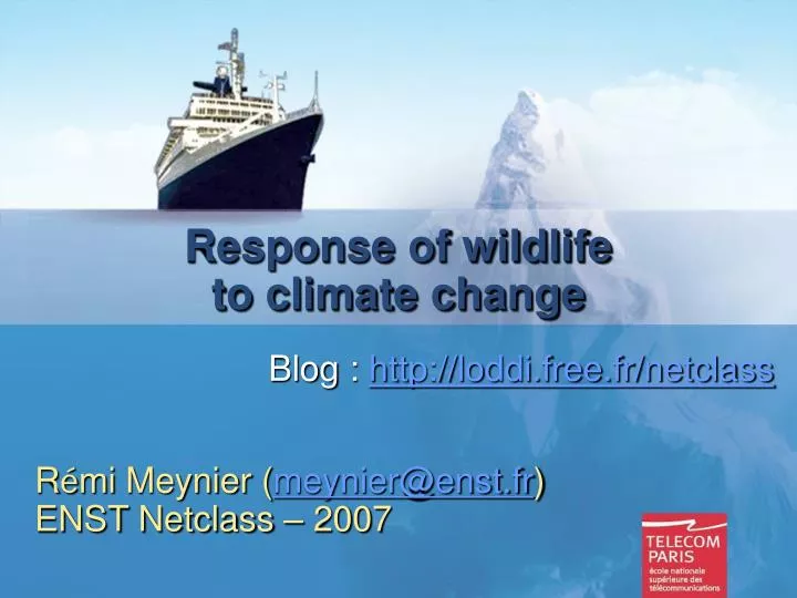 response of wildlife to climate change