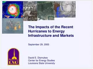 David E. Dismukes Center for Energy Studies Louisiana State University
