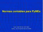 Normas contables para PyMEs - slide 1