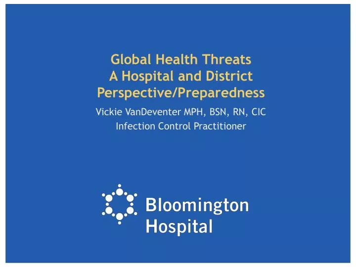 global health threats a hospital and district perspective preparedness