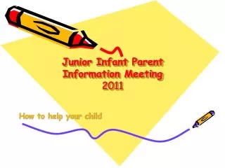 Junior Infant Parent Information Meeting 2011