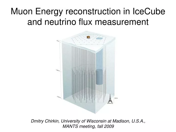 muon energy reconstruction in icecube and neutrino flux measurement
