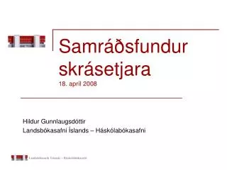 samr sfundur skr setjara 18 apr l 2008