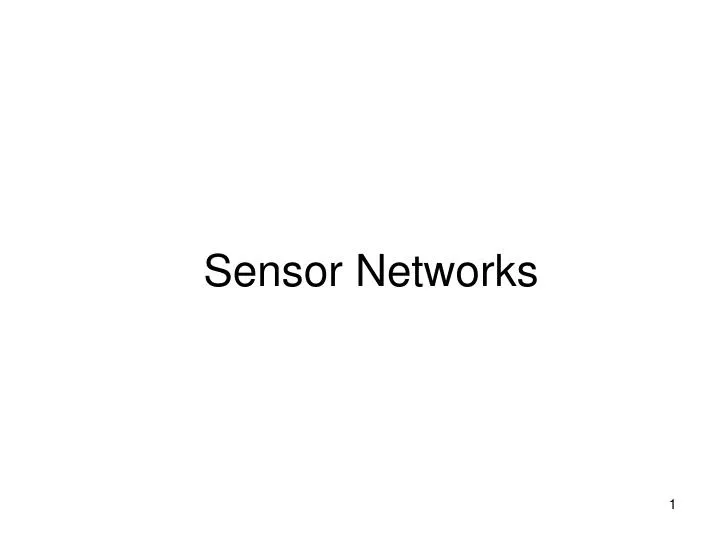 sensor networks