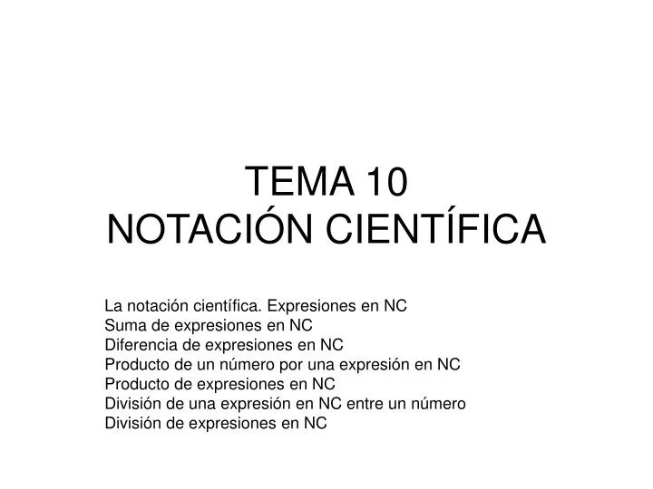 tema 10 notaci n cient fica