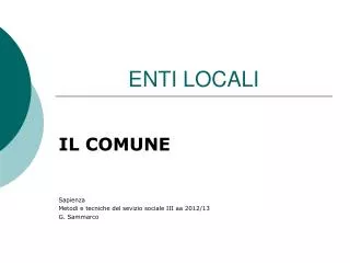 enti locali