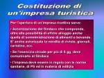 Costituzione di un'impresa turistica - slide 1