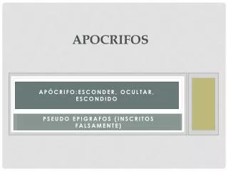 apocrifos