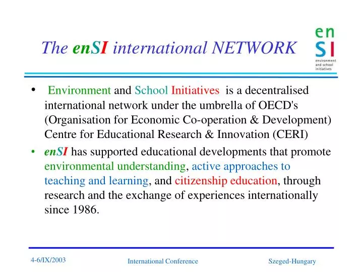 the en s i international network