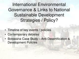 Timeline of key events / policies Contemporary debates