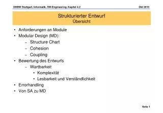 strukturierter entwurf bersicht