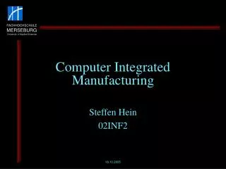computer integrated manufacturing
