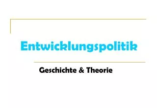 entwicklungspolitik