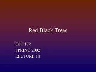 Red Black Trees