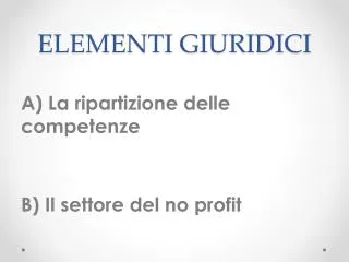 elementi giuridici