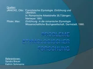 probleme etymologischer forschung