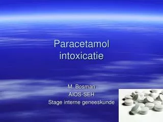 paracetamol intoxicatie