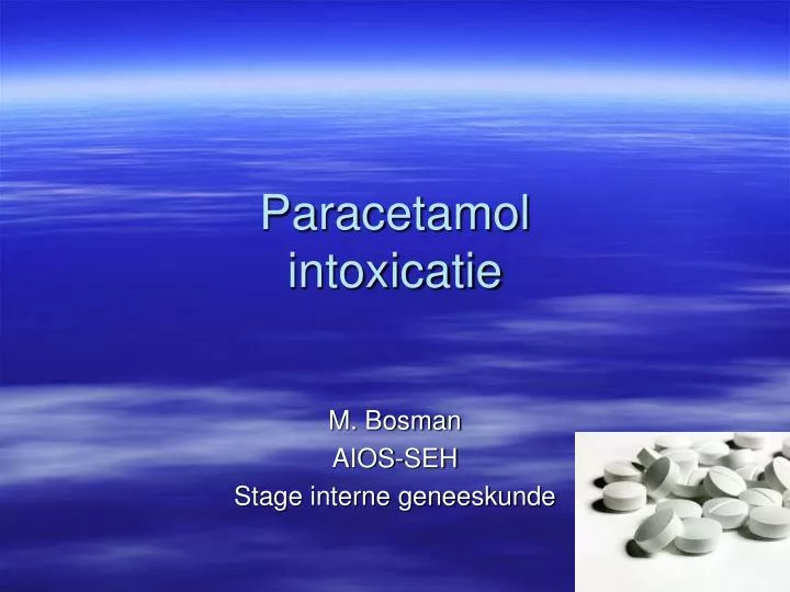 paracetamol intoxicatie