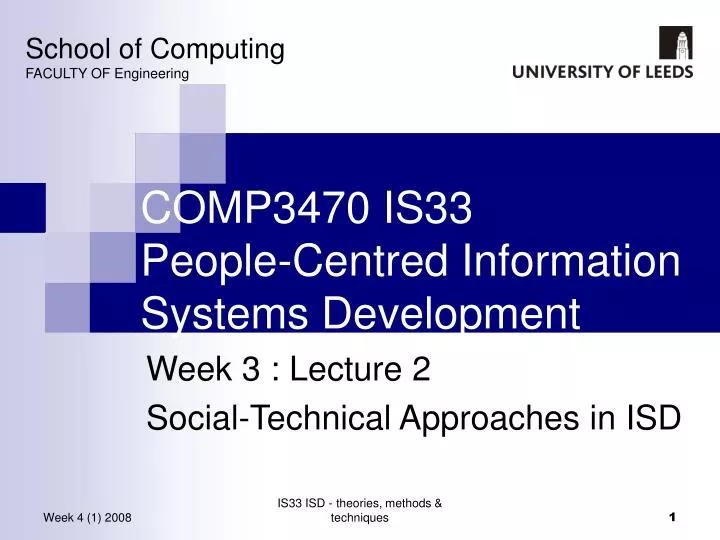 comp3470 is33 people centred information systems development