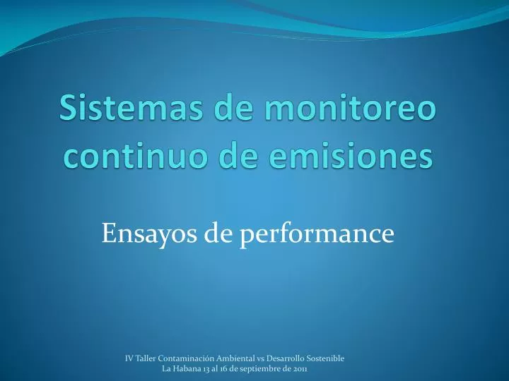 sistemas de monitoreo continuo de emisiones