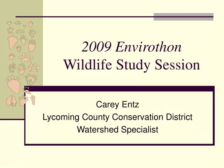 2009 envirothon wildlife study session