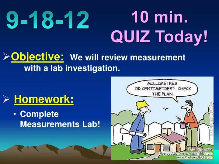 objective we will review measurement with a lab investigation homework complete measurements lab