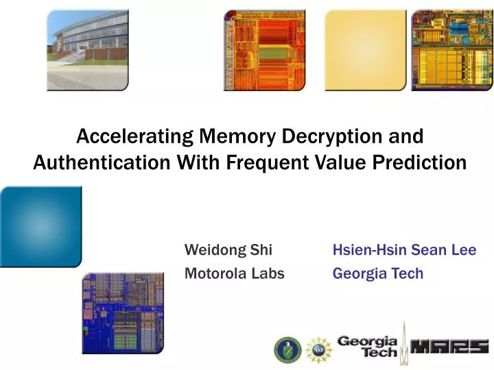 accelerating memory decryption and authentication with frequent value prediction