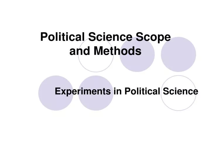 political science scope and methods