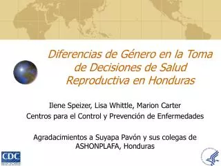 diferencias de g nero en la toma de decisiones de salud reproductiva en honduras