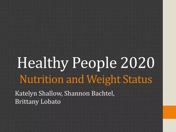 healthy people 2020 nutrition and weight status