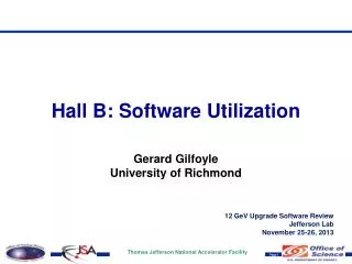Hall B: Software Utilization