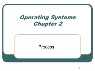 Operating Systems Chapter 2