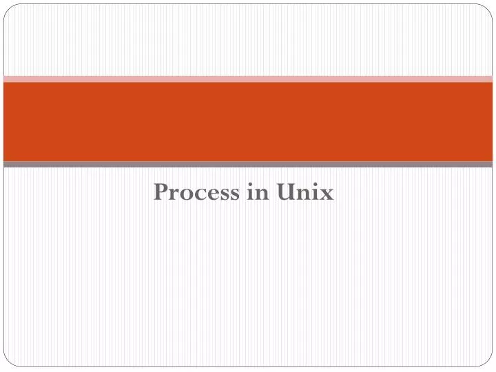 process in unix