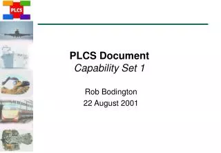 PLCS Document Capability Set 1
